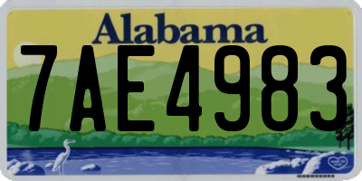 AL license plate 7AE4983