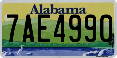 AL license plate 7AE4990