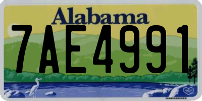 AL license plate 7AE4991