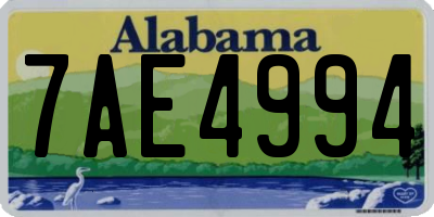 AL license plate 7AE4994