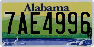 AL license plate 7AE4996