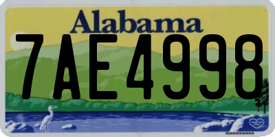 AL license plate 7AE4998