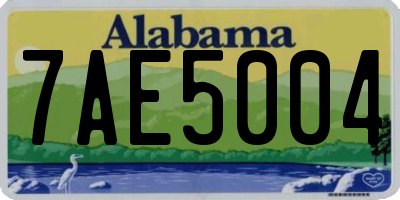 AL license plate 7AE5004