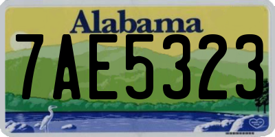 AL license plate 7AE5323