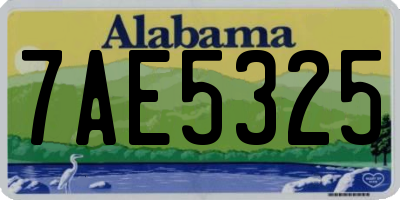 AL license plate 7AE5325