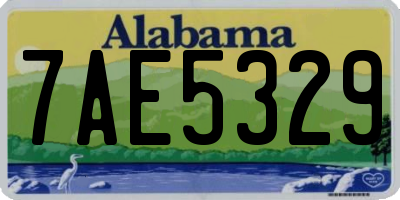 AL license plate 7AE5329