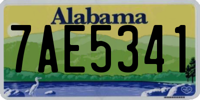 AL license plate 7AE5341