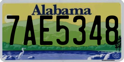 AL license plate 7AE5348