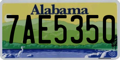 AL license plate 7AE5350