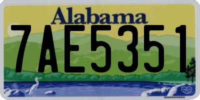 AL license plate 7AE5351