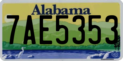 AL license plate 7AE5353