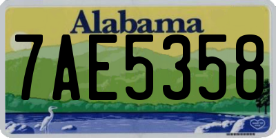 AL license plate 7AE5358