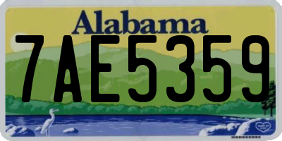 AL license plate 7AE5359