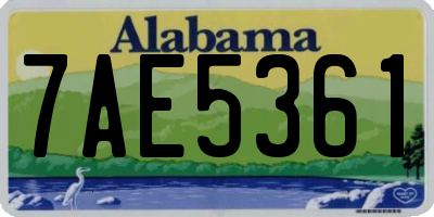 AL license plate 7AE5361