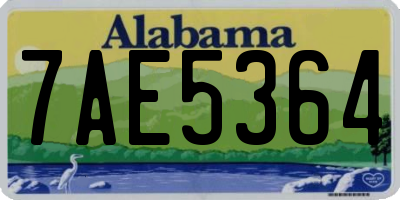 AL license plate 7AE5364