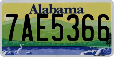 AL license plate 7AE5366