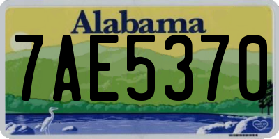 AL license plate 7AE5370