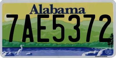 AL license plate 7AE5372