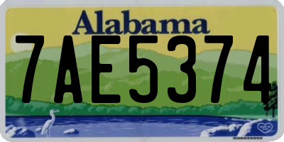 AL license plate 7AE5374