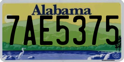 AL license plate 7AE5375