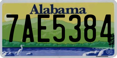AL license plate 7AE5384
