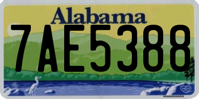 AL license plate 7AE5388
