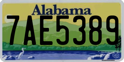AL license plate 7AE5389