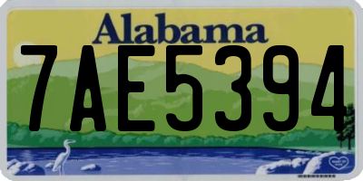 AL license plate 7AE5394