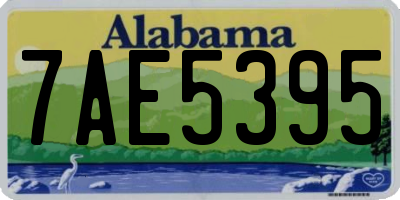 AL license plate 7AE5395