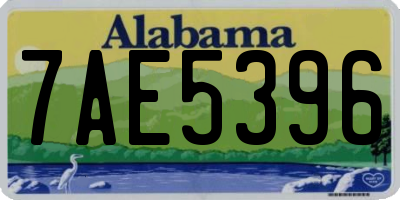 AL license plate 7AE5396