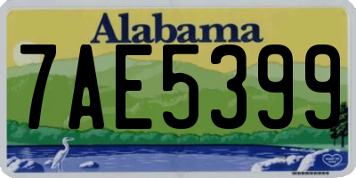 AL license plate 7AE5399