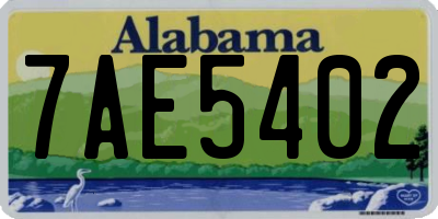 AL license plate 7AE5402