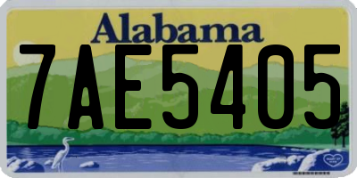 AL license plate 7AE5405