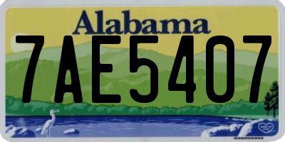 AL license plate 7AE5407