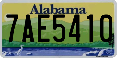 AL license plate 7AE5410