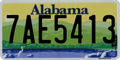 AL license plate 7AE5413
