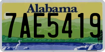 AL license plate 7AE5419