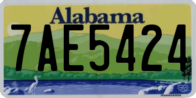AL license plate 7AE5424