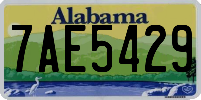 AL license plate 7AE5429