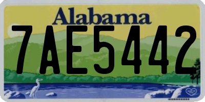 AL license plate 7AE5442