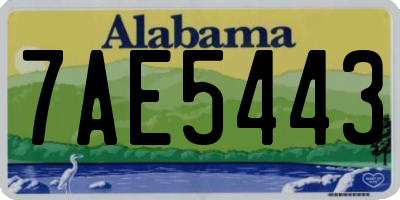 AL license plate 7AE5443
