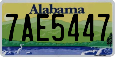 AL license plate 7AE5447