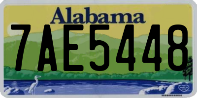 AL license plate 7AE5448