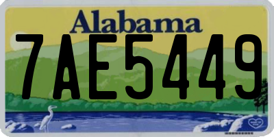 AL license plate 7AE5449