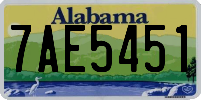 AL license plate 7AE5451