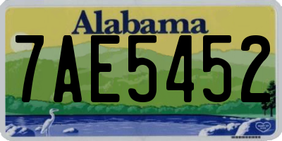 AL license plate 7AE5452