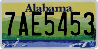 AL license plate 7AE5453