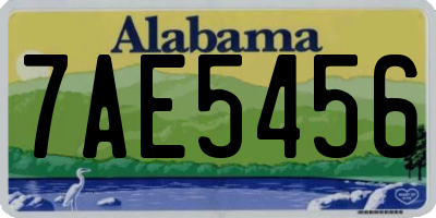 AL license plate 7AE5456