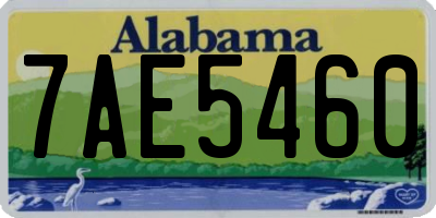AL license plate 7AE5460