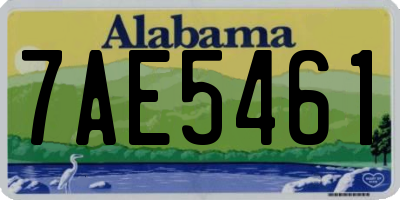 AL license plate 7AE5461